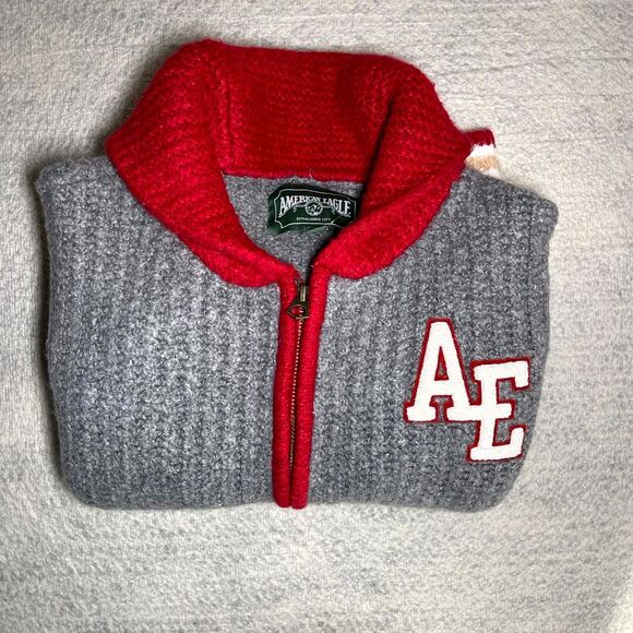 NWT AE American Eagle Outfitters Women's Size M Varsity Knit Jacket‎ Sweater - Picture 3 of 9